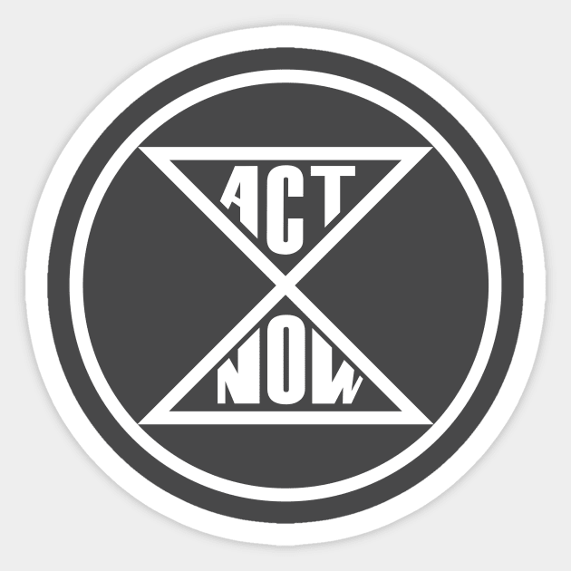 Extinction rebellion act now Sticker by PaletteDesigns